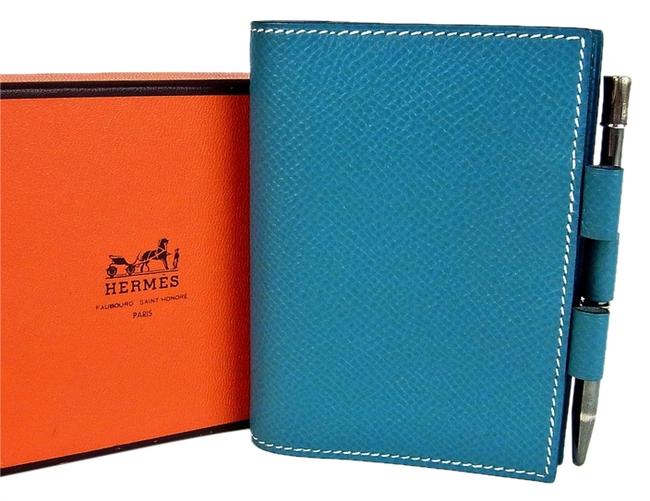 Hermes Jean Mini Agenda Ladies Blue Leather Clutch