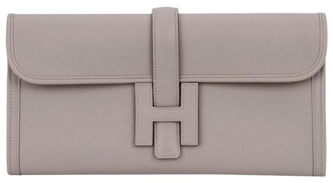 Hermes Jige Elan 29 Glycine Swift Leather Clutch