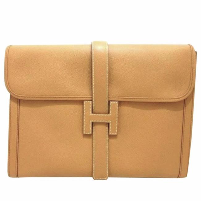 Hermes Jige Gm Tan Clutch
