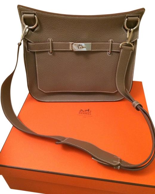 Hermes Jypsiere 31 Etoupe Leather Cross Body Bag