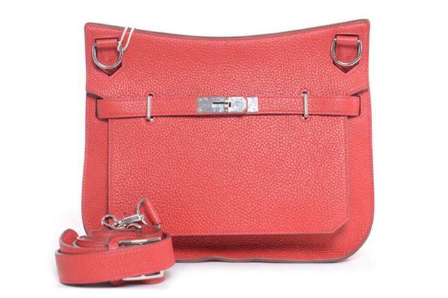 Hermes Jypsiere Red Calfskin Shoulder Bag