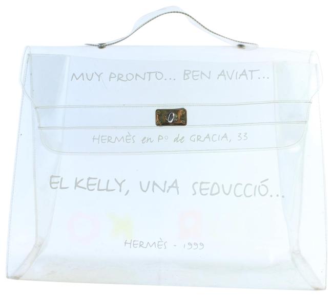 Hermes Kelly 1999 Seduccio 228663 Clear Vinyl Tote