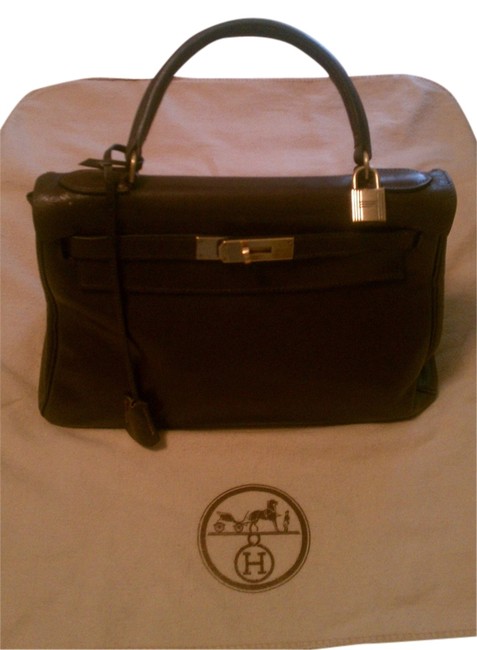 Hermes Kelly 28cm Brown Leather Shoulder Bag
