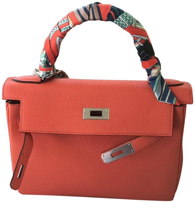 Hermes Kelly 28cm Orange Poppy Togo Leather Shoulder Bag
