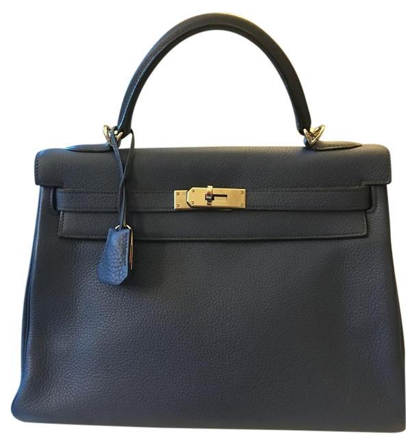 Hermes Kelly 32cm Royal Blue Togo Leather Satchel