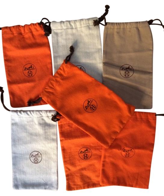 Hermes Birkin Kelly Dust Pouches X 7 Seven For Clochette Of Cotton Wristlet