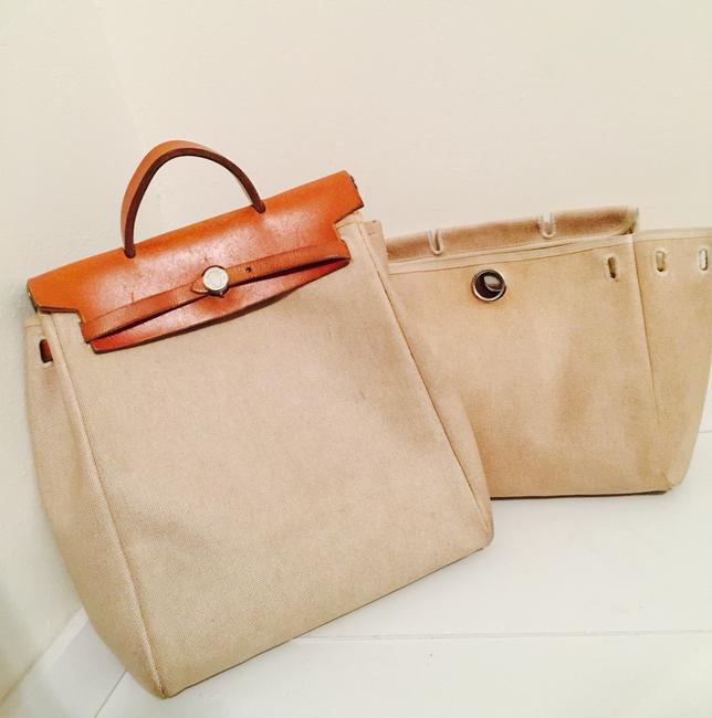 Hermes Birkin Herbag Kelly Beige 2 In 1 Rare City Silver Tan Backpack