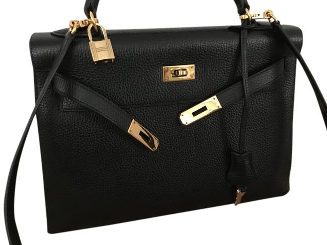 Hermes Kelly Black Satchel