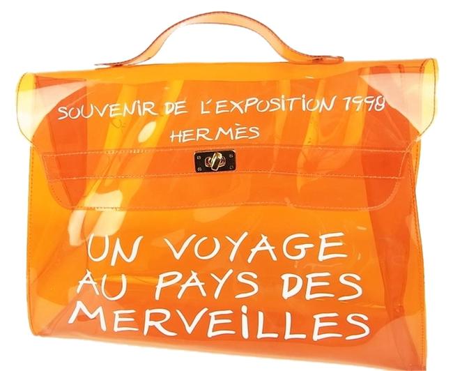 Hermes Kelly Clear 173452 Htl06 Orange Satchel