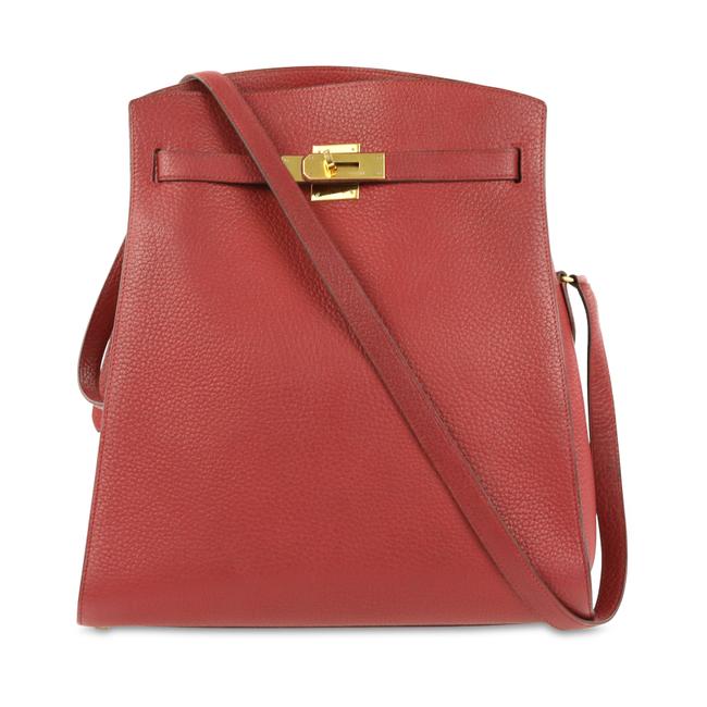 Hermes Kelly Clemence Sport Red Leather Shoulder Bag