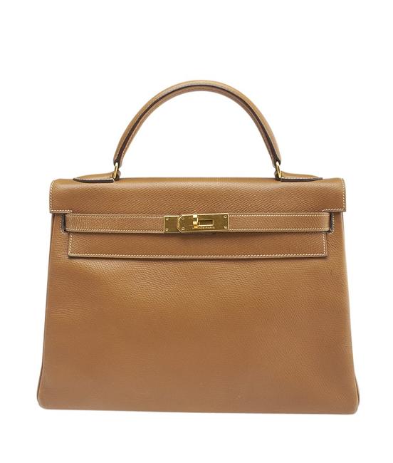 Hermes Kelly Gold Epsom Leather 2 way 84651 Satchel