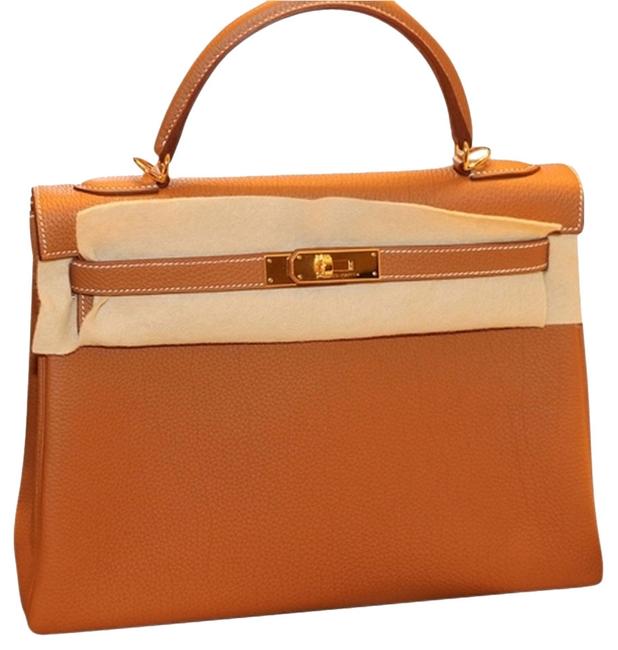Hermes Kelly Gold Togo Hobo Bag