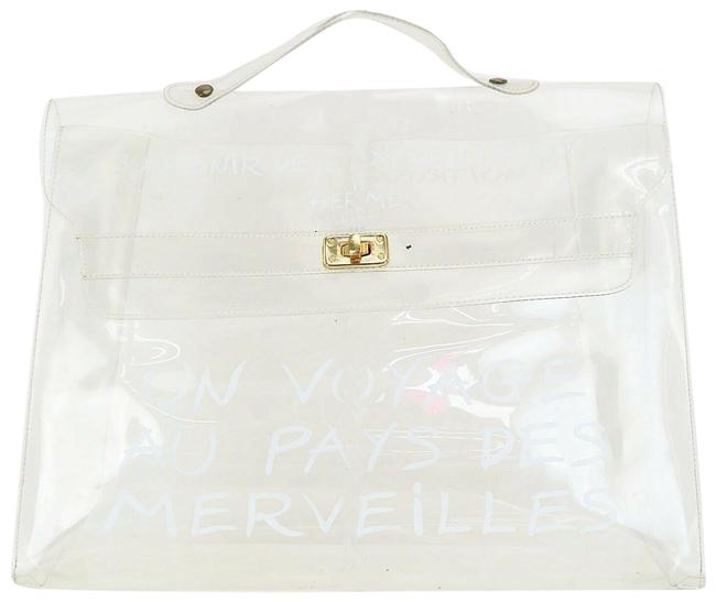 Hermes Kelly L Souvenir De L'exposition Clear Vinyl Beach Bag