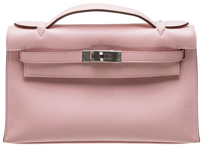 Hermes Kelly Mini Pochette Phw 484824 Rose Sakura Veau Swift Clutch