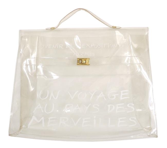 Hermes Bag Kelly Naked White Vinyl Tote