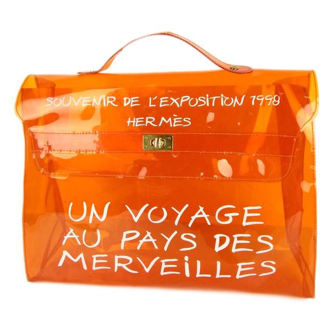 Hermes Kelly Orange Transparent Tote