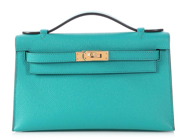 Hermes Kelly Paon Pochette Epsom Leather Clutch