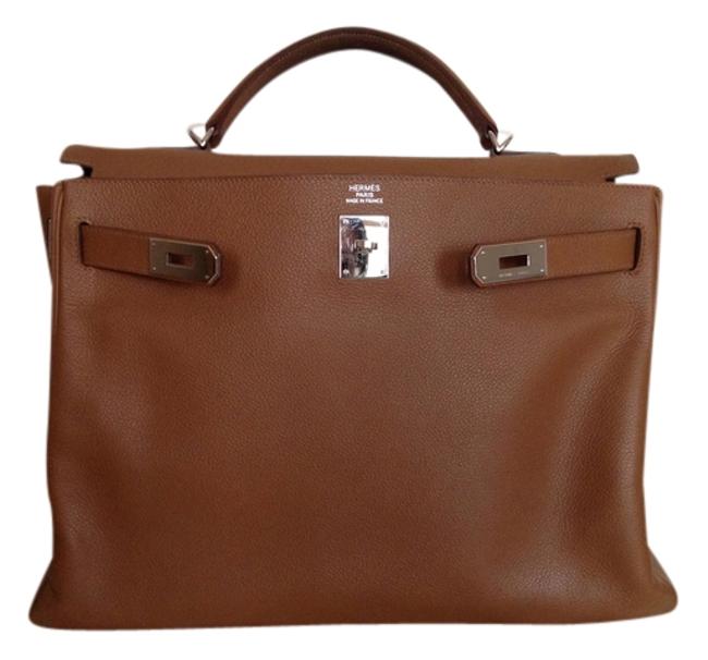 Hermes Kelly Retourne 40 Alezan Vache Trekking Satchel