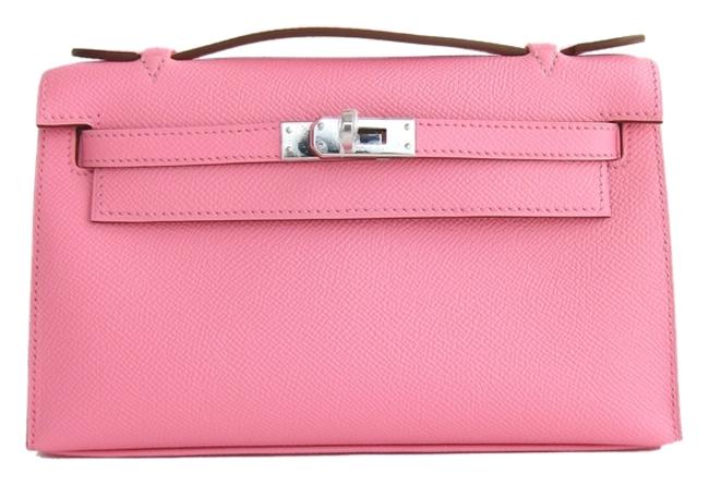Hermes Kelly Rose Confetti Epsom Mini Pochette Love Pink Clutch