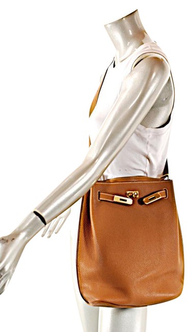 Hermes Kelly Box "So 22" and In Brown Togo Leather Shoulder Bag