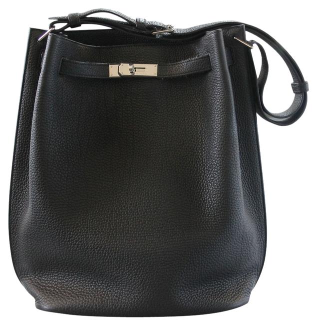 Hermes Kelly So 26 Togo Black Leather Shoulder Bag