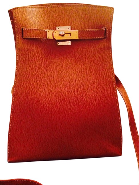 Hermes Kelly So Mm Sport Gold Tan Leather Cross Body Bag