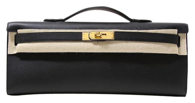 Hermes Kelly Swift Cut New Stamp A 2017 Black Leather Clutch