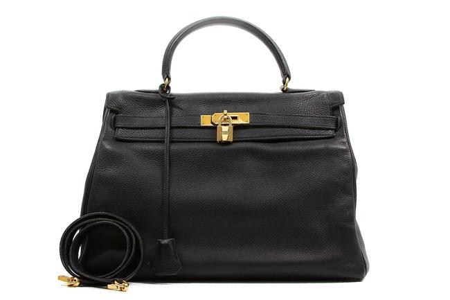 Hermes Kelly Togo 40cm Black Leather Satchel