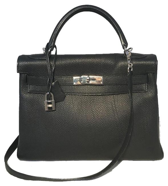 Hermes Kelly Togo Leather 32cm Black Tote