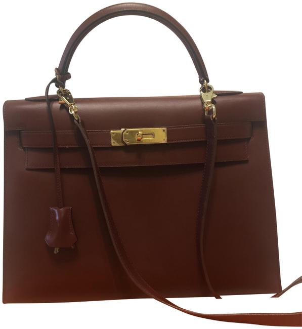 Hermes Kelly Vintage 28 Rouge Red Ghw Box Leather Satchel