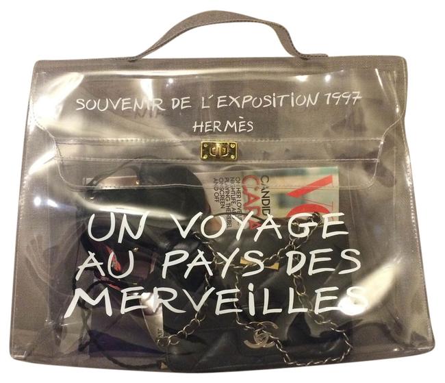 Hermes Kelly Vintage Clear Vinyl Tote