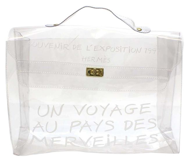 Hermes Kelly Vinyl Handbag Clear Satchel