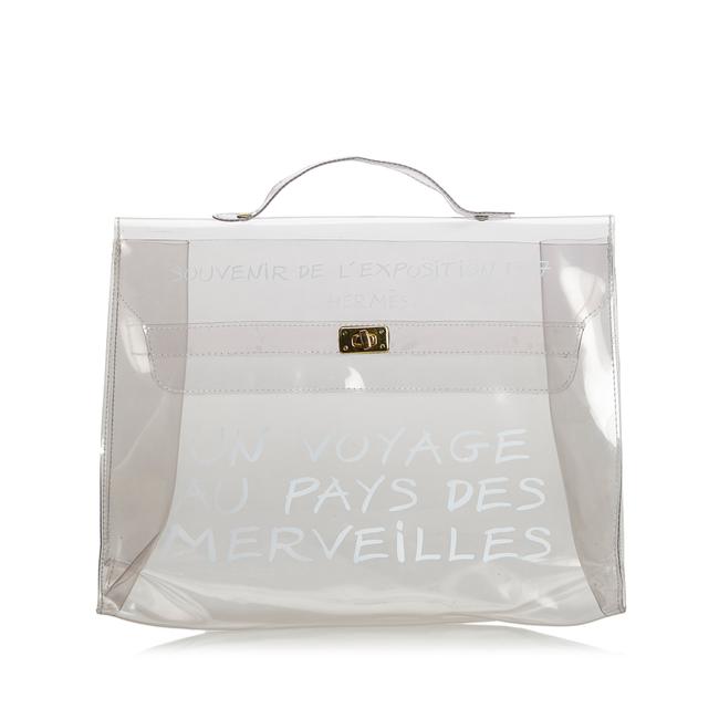 Hermes Kelly White Vinyl Baguette