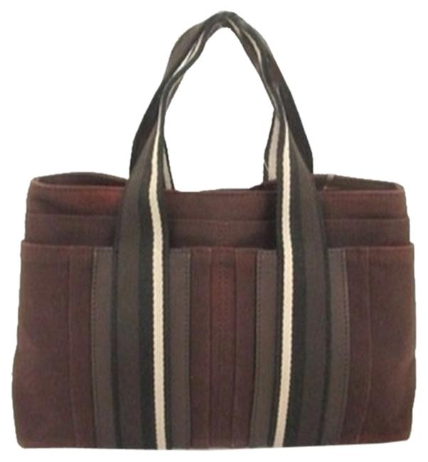 Hermes Leather Strap Multicolor Burgundy 164688 Hzz07 Tote