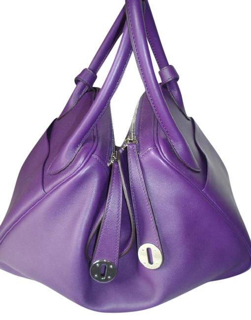 Hermes Lindy 30 Violet Swift Leather Shoulder Bag