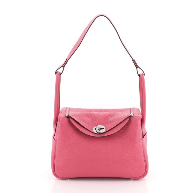 Hermes Lindy Clemence 26 Pink Leather Shoulder Bag
