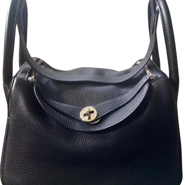 Hermes Lindy Indigo Clemence Leather Shoulder Bag