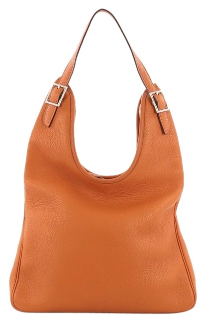 Hermes Massai Handbag 32 Potiron Orange Leather Shoulder Bag