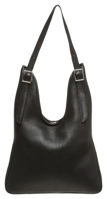 Hermes Handbag Massai Noir Black Leather Hobo Bag