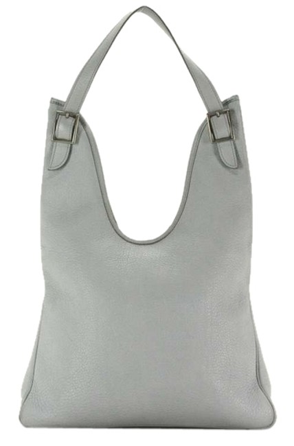 Hermes Massai Pm Clemence Ciel Leather Shoulder Bag
