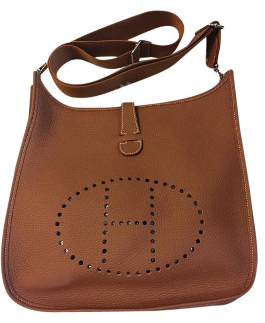 Hermes Medium Brown Tonal Suede Messenger Bag