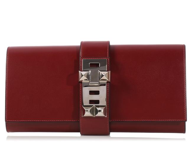 Hermes Medor Rouge H 29 Clutch