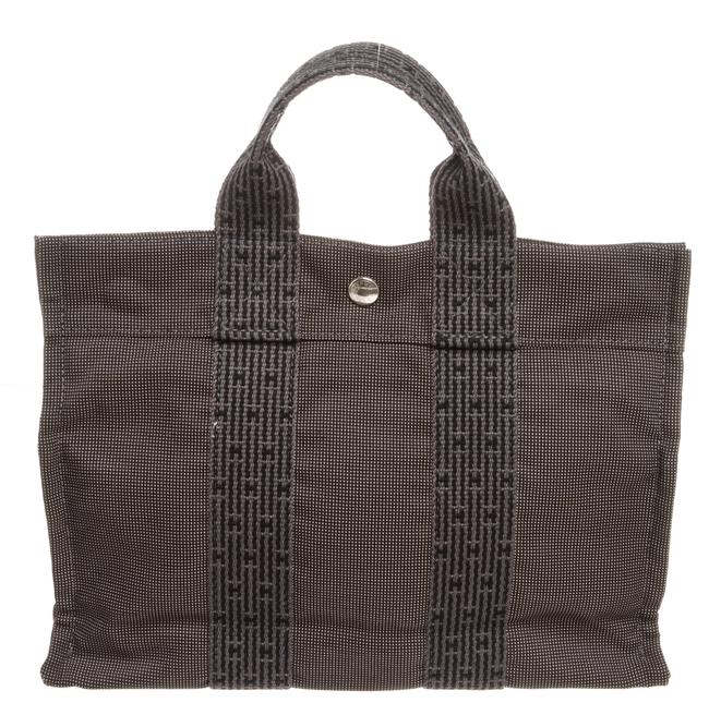 Hermes Bag Mini Sac Fourre Grey Blue Canvas Tote