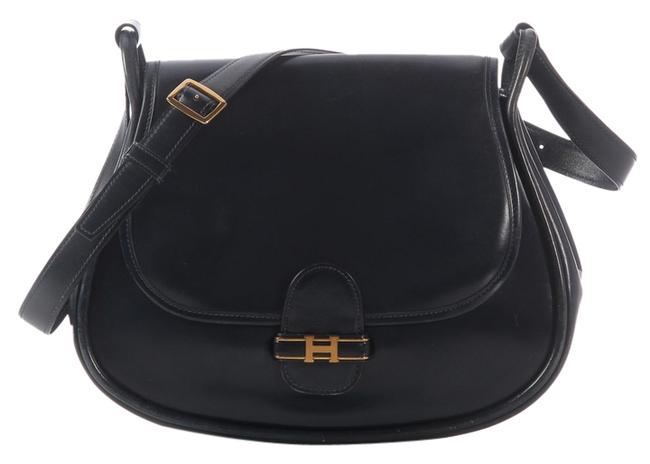 Hermes Navy Saddle Shoulder Bag