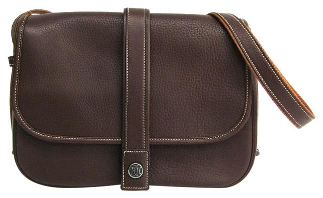 Hermes Noumea Women's Brown Fjord Leather Shoulder Bag