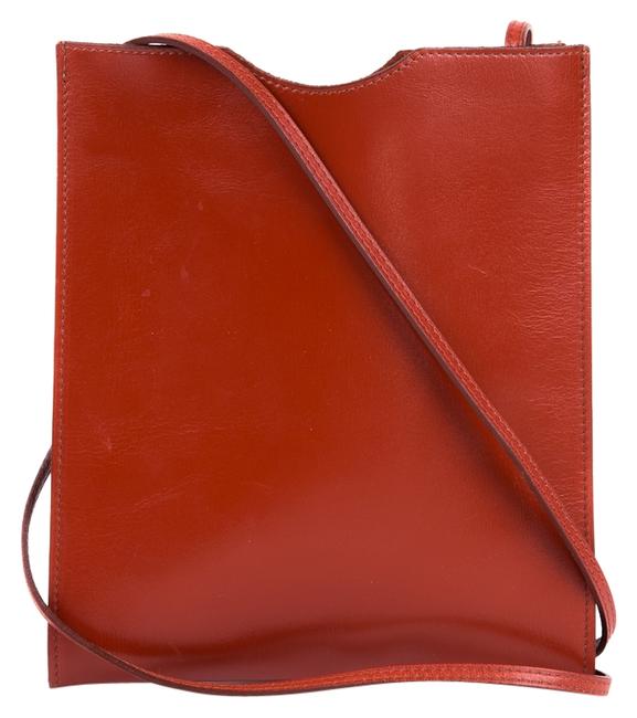 Hermes Onimaitou Pochette Burnt Orange Leather Cross Body Bag
