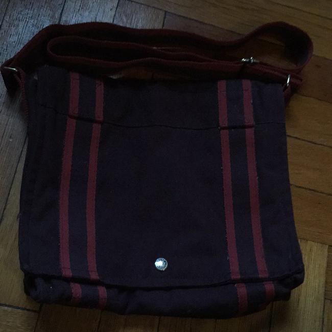 Hermes Oxblood Canvas Messenger Bag