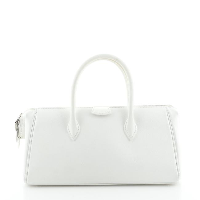 Hermes Paris Bombay Epsom 27 White Leather Satchel