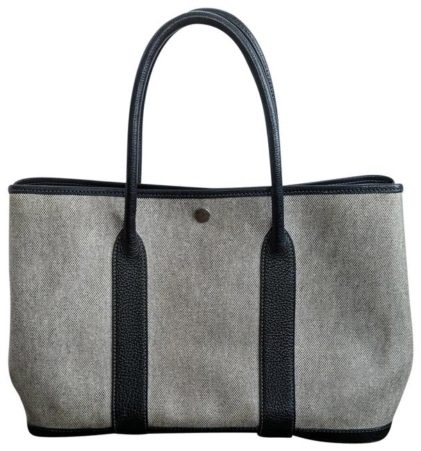 Hermes Party Bag Garden Canvas and Leather Tote