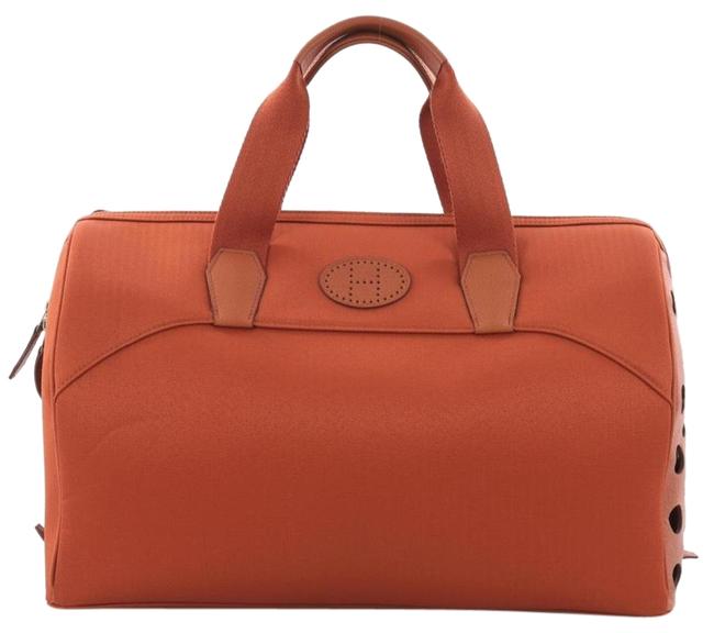 Hermes Pet Carrier Orange Tote
